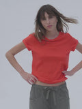 SERENOVAA  Sunwashed Regenerative Tee - Poppy Red