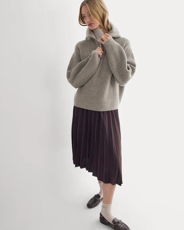 SERENOVAA  The Half-Zip Sweater in Luxe Merino