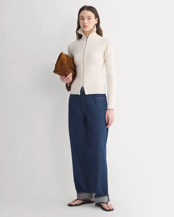 SERENOVAA  Full-Zip Ribbed Jacket in Everyday Cotton