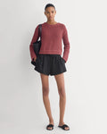 SERENOVAA  Open-Knit Crew in Elevated Cotton