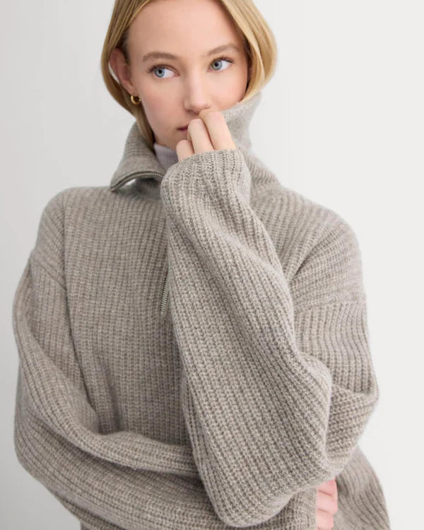 SERENOVAA  The Half-Zip Sweater in Luxe Merino