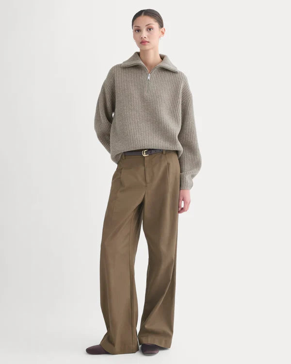 SERENOVAA  The Half-Zip Sweater in Luxe Merino