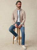 SERENOVAA  Movemen Linen Blazer - Wolf Sands Herringbone
