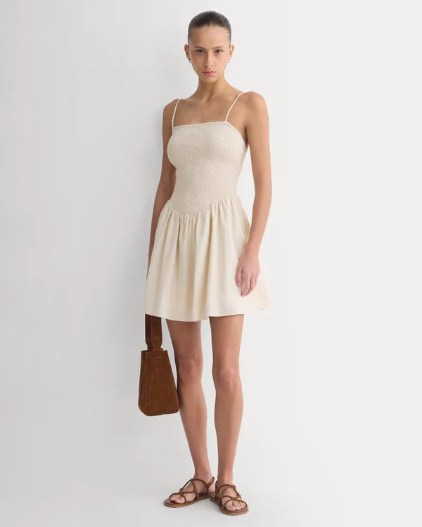SERENOVAA  Gauze Smocked Mini Dress