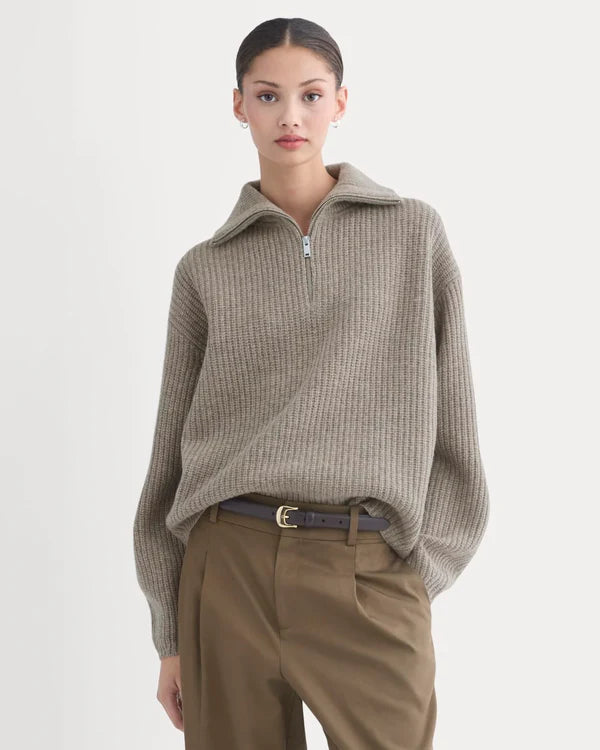 SERENOVAA  The Half-Zip Sweater in Luxe Merino