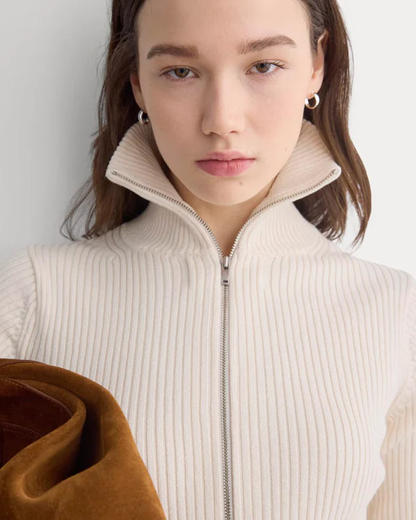 SERENOVAA  Full-Zip Ribbed Jacket in Everyday Cotton