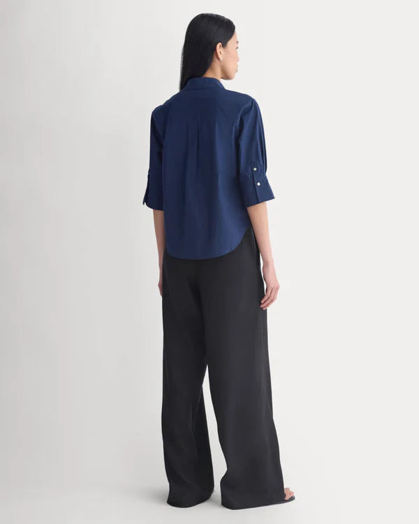 SERENOVAA  Cuff Detail Shirt in Lightweight Cotton