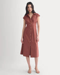 SERENOVAA  Muscle Shirtdress in Lightweight Cotton