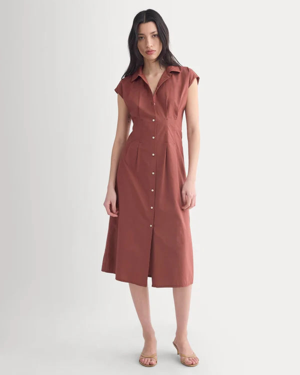 SERENOVAA  Muscle Shirtdress in Lightweight Cotton