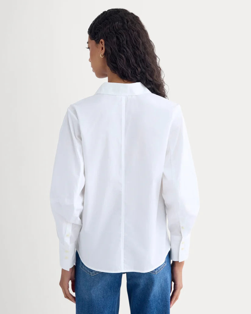 SERENOVAA Lantern-Sleeve Shirt in Lightweight Cotton