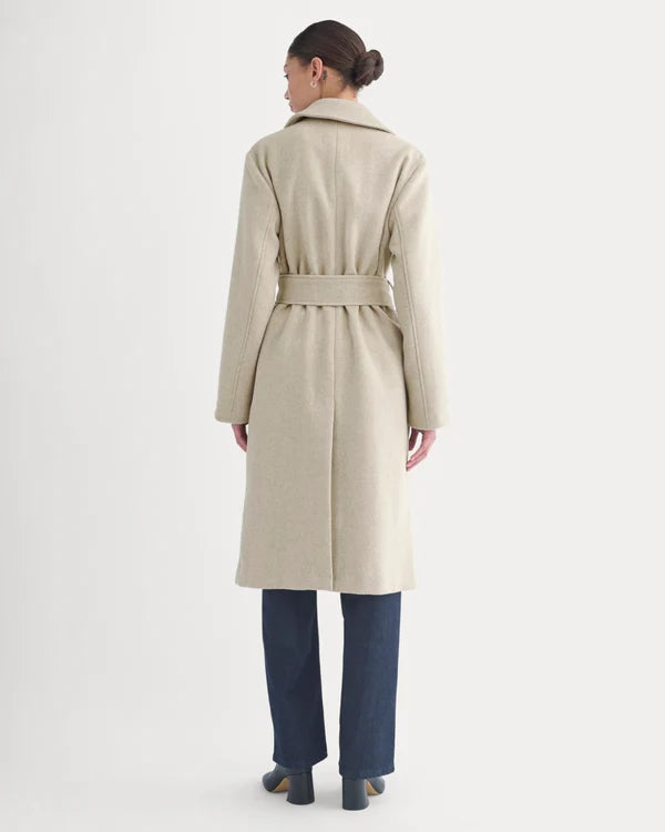 SERENOVAA  ReWool Belted Blanket Coat