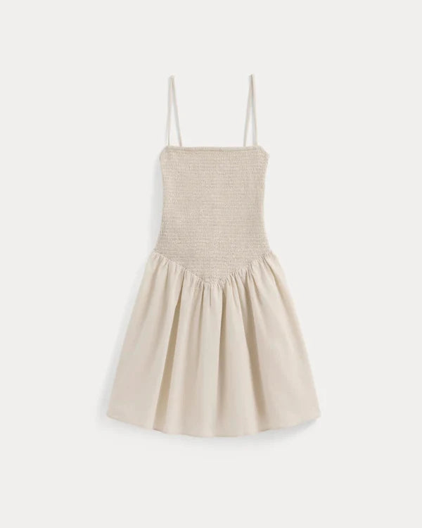 SERENOVAA  Gauze Smocked Mini Dress