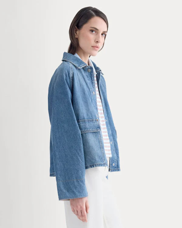 SERENOVAA  Cropped Denim Jacket