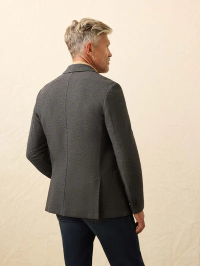 SERENOVAA  Knit Blazer - Charcoal Cliff