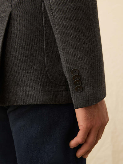 SERENOVAA  Knit Blazer - Charcoal Cliff