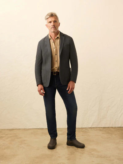 SERENOVAA  Knit Blazer - Charcoal Cliff