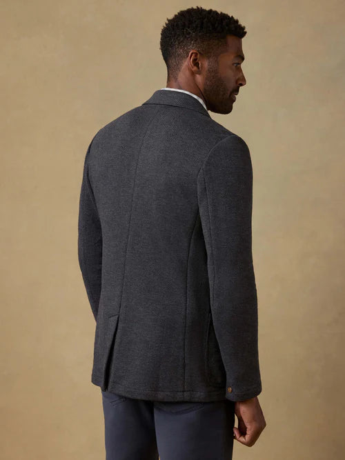 SERENOVAA  Inlet Knit Blazer (Short) - Black Sky Melange