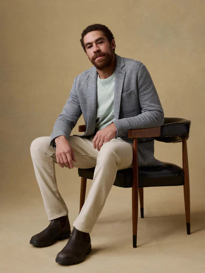 SERENOVAA  Inlet Knit Blazer (Tall) - Medium Grey Melange