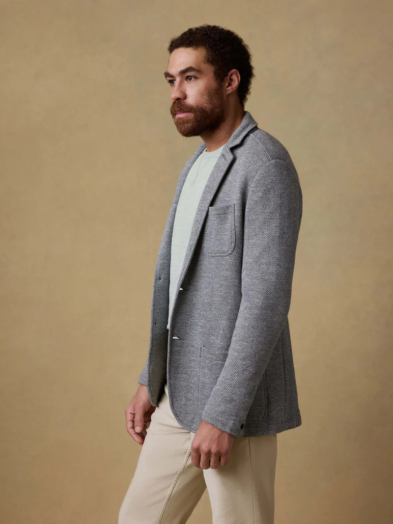 SERENOVAA  Inlet Knit Blazer (Tall) - Medium Grey Melange