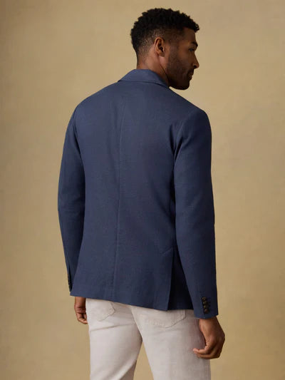 SERENOVAA  Linen Blazer - Deep Sea Navy