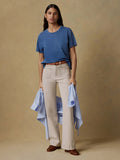 SERENOVAA  Sunwashed Regenerative Tee - Medium Indigo Wash