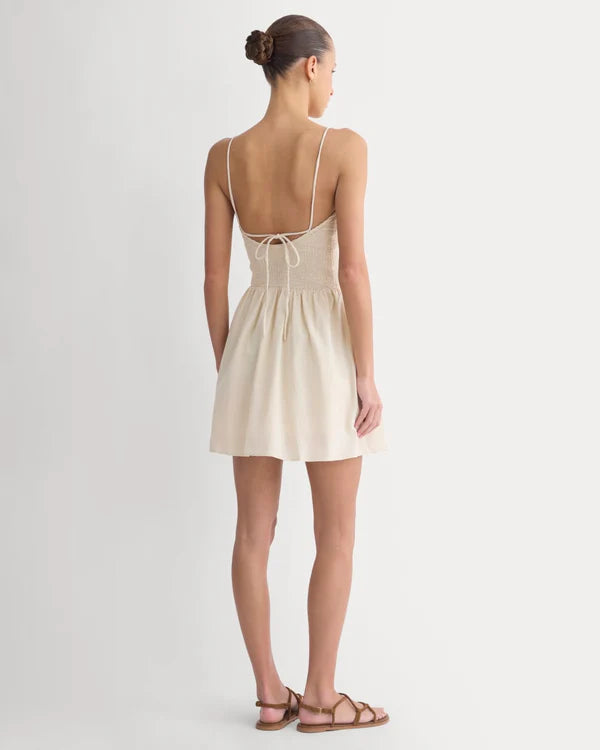 SERENOVAA  Gauze Smocked Mini Dress