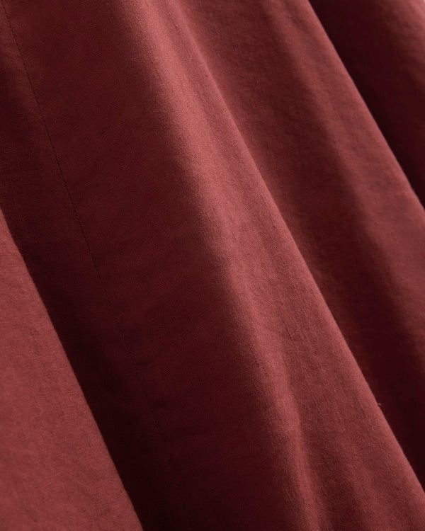 SERENOVAA  Cinched Dress in Stretch Linen