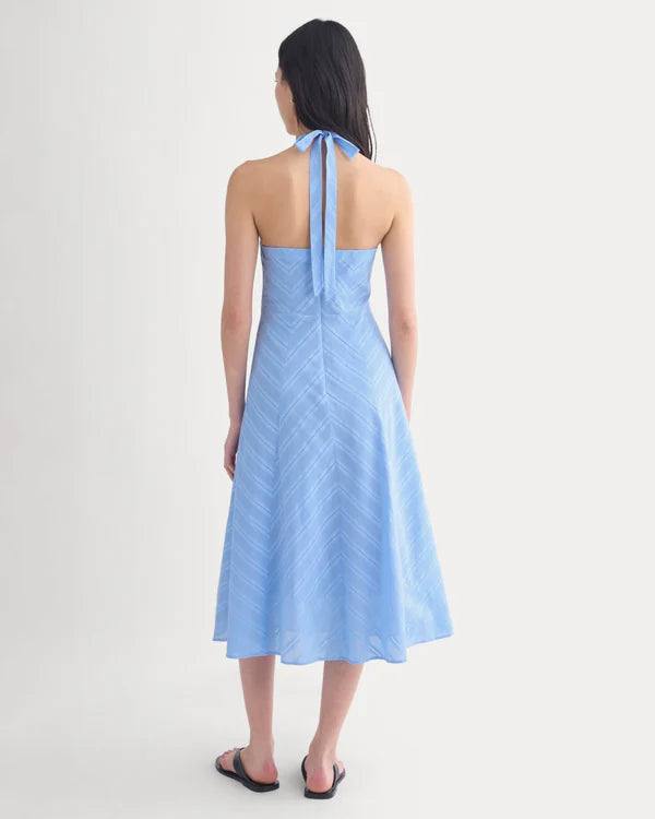 SERENOVAA  Textured Halter Midi Dress