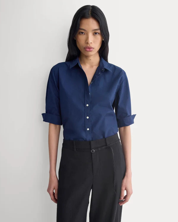 SERENOVAA  Cuff Detail Shirt in Lightweight Cotton