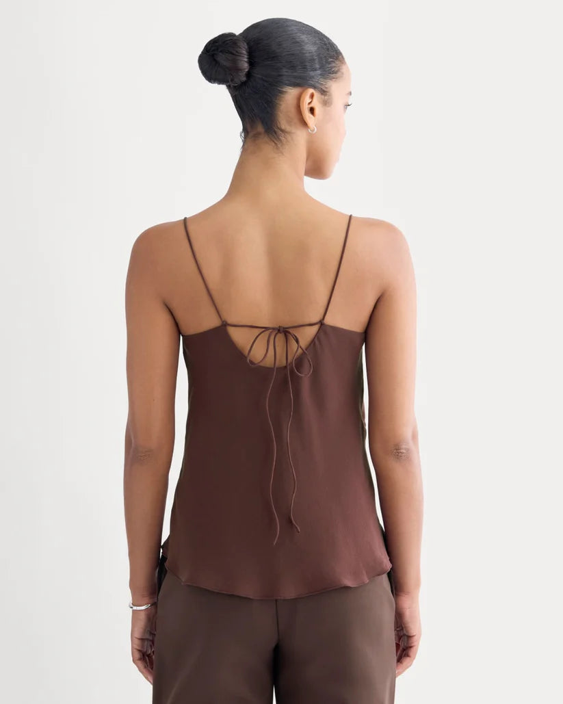 SERENOVAA The Tie Back Cami in Washable Silk