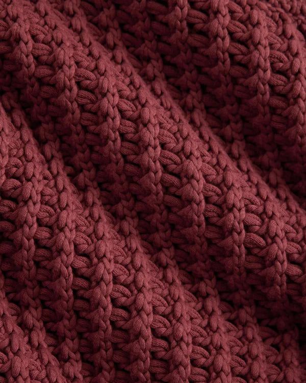 SERENOVAA  Open-Knit Crew in Elevated Cotton