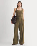 SERENOVAA  Square Tank in Stretch Linen